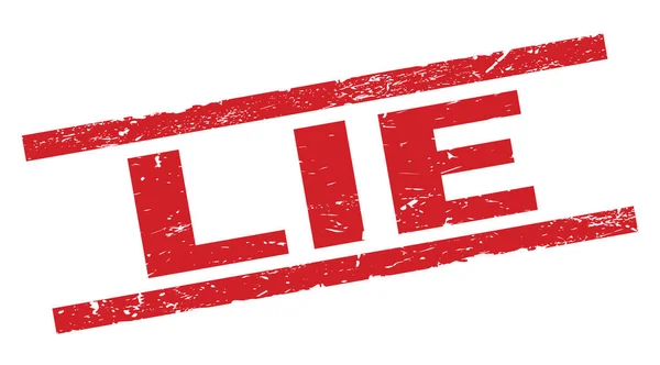 Lie Text Written Red Rectangle Stamp Sign — Stock Photo, Image