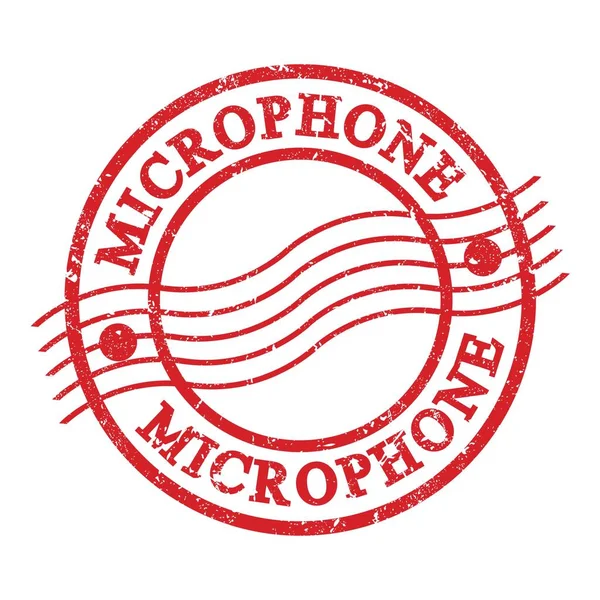 MICROPHone, kırmızı grungy posta pulu üzerine yazılmış metin.