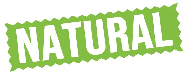 Yeşil Zig Zag Işareti Üzerine Yazılmış Natural Metin — Stok fotoğraf