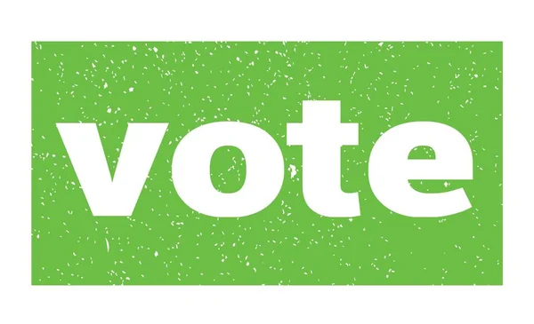 Yeşil Grungy Işareti Üzerine Yazılmış Vote Metni — Stok fotoğraf
