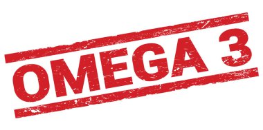 Kırmızı dikdörtgen işareti üzerine yazılmış OMEGA 3 metni.