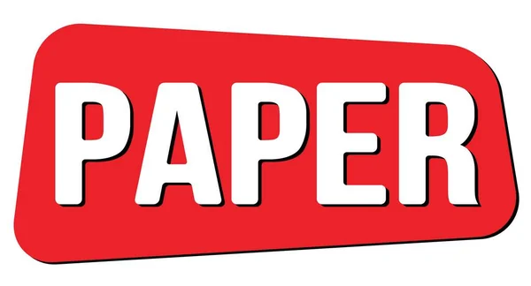 Paper Tekst Geschreven Rood Trapeze Zegel Teken — Stockfoto