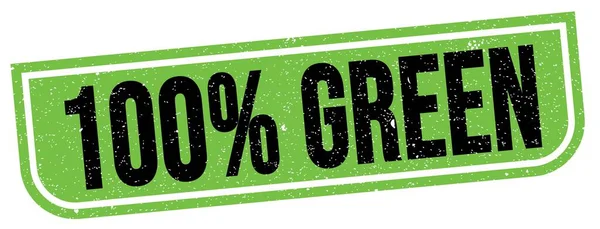 Testo 100 Verde Scritto Sul Segno Del Timbro Grungy Verde — Foto Stock