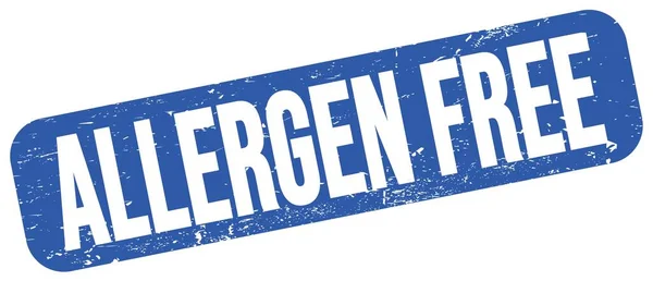 Allergen Free Felirat Kék Grungy Bélyegzőtáblára Írva — Stock Fotó