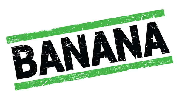 Banana Text Skriven Grön Rektangel Stämpel Tecken — Stockfoto