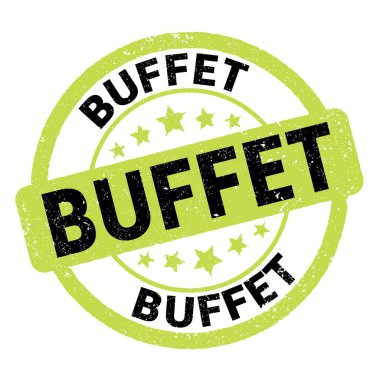 Açık büfe metni yeşil-siyah grungy işareti üzerine yazılmış.