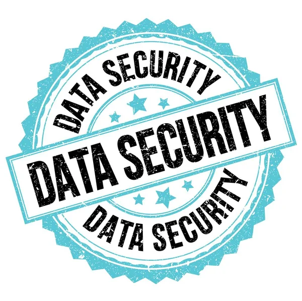 Seguridad Los Datos Texto Escrito Azul Negro Signo Sello Redondo — Foto de Stock