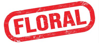 FLORAL, kırmızı dikdörtgen mühür işareti üzerine yazılmış metin.