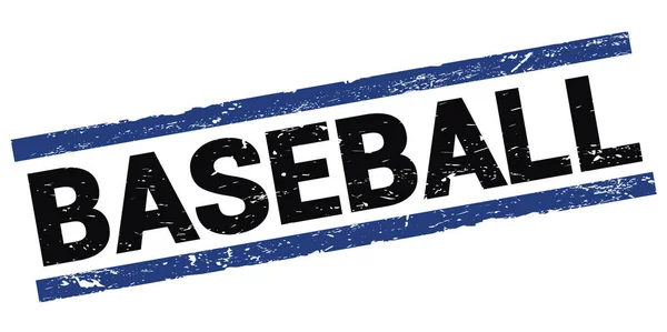 Baseball Text Skriven Svart Blå Rektangel Stämpel Tecken — Stockfoto