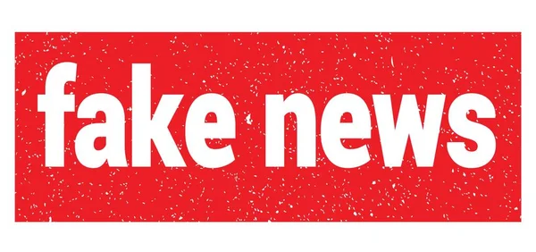 Fake Nieuws Tekst Geschreven Rood Grungy Stempel Teken — Stockfoto