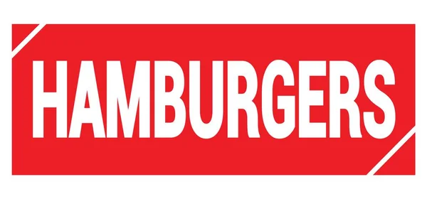 Hamburgers Text Written Red Grungy Stamp Sign — Stockfoto