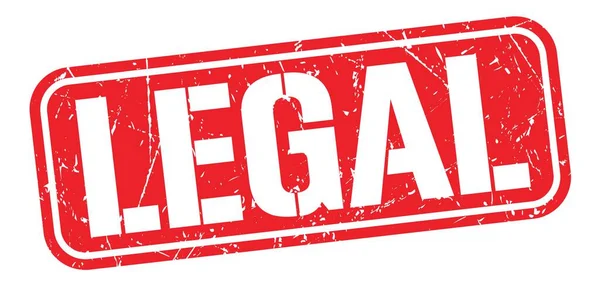 Tekst Legalny Napisany Czerwonym Znaku Znaczka Grungowego — Zdjęcie stockowe