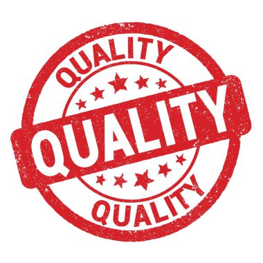 QUALITY text written on red grungy stamp sign.