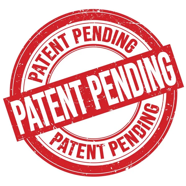 Patent Pending Κείμενο Γραμμένο Κόκκινο Στρογγυλό Grungy Σφραγίδα Υπογράψει — Φωτογραφία Αρχείου