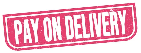 Pay Delivery Text Written Pink Grungy Stamp Sign — Stock Photo, Image