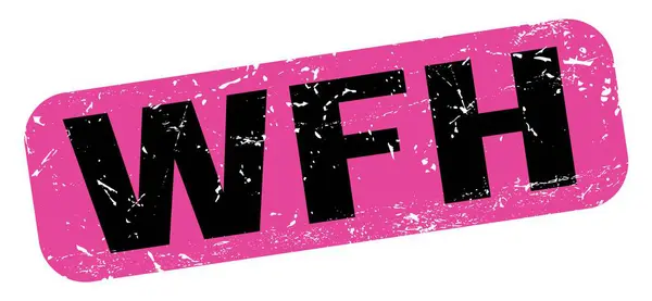 Wfhテキスト ピンク 黒のグランジスタンプサイン — ストック写真