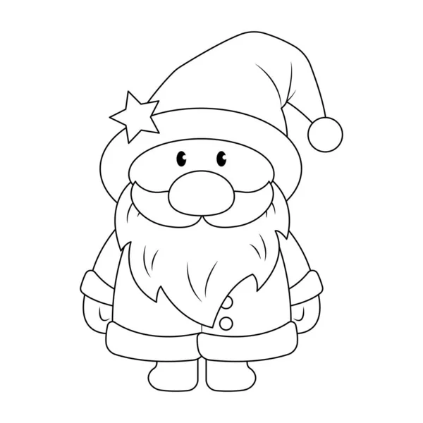 Cute Santa Claus Διάνυσμα Εικονογράφηση Κινουμένων Σχεδίων Που Απομονώνονται Λευκό — Διανυσματικό Αρχείο
