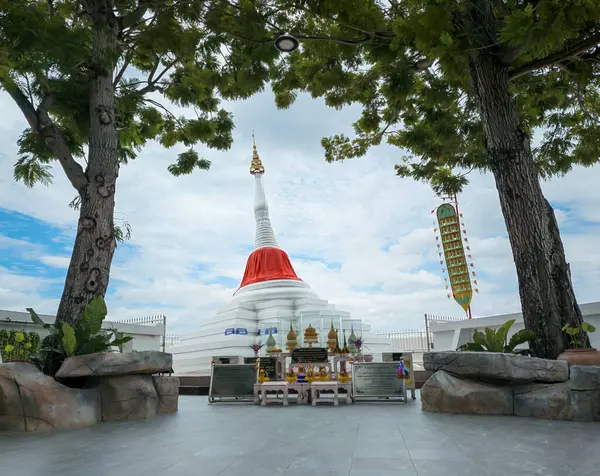 Leaning Pagoda Koh Kret Atrakcje Turystyczne Zasługi Rzece Chao Phraya — Zdjęcie stockowe