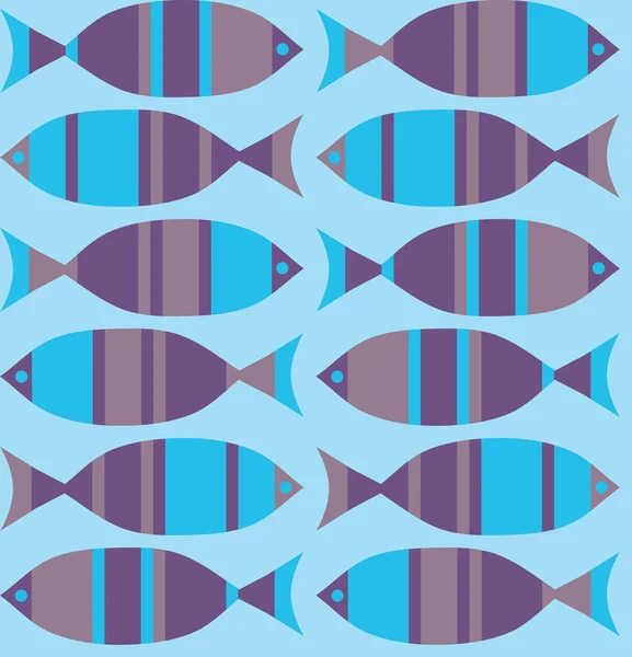Stylizované Abstraktní Zdobené Roztomilé Ryby Sada Ikon Bezproblémový Vzor Podmořského — Stock fotografie