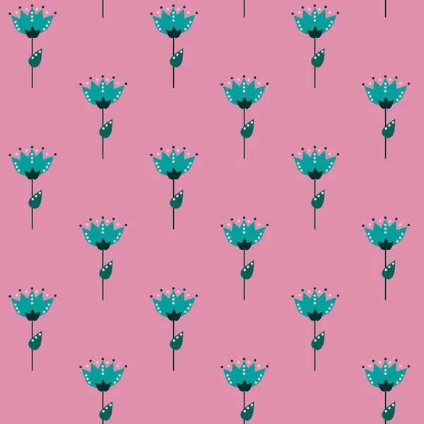 Nette Hand Gezeichnet Floralen Hintergrund Nahtloses Muster Aus Farbenfrohen Einfachen — Stockfoto