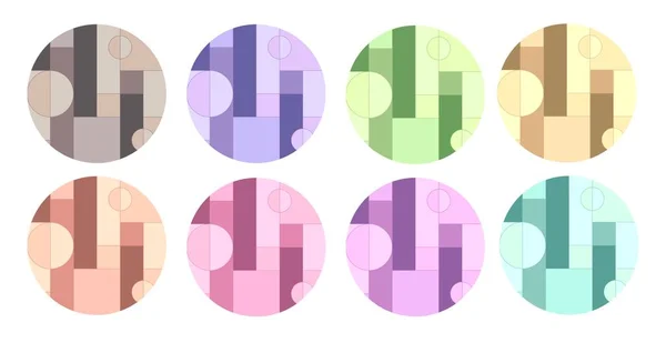 Set of abstract circles design in different colors with space for text and your design. Round highlight backgrounds for social media stories, story highlights covers icons. Flat style isolated on