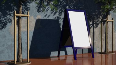 Renkli bir ortamda sehpası olan bir duvarın 3 boyutlu modellenmesi ve tasarımı