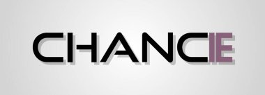 Şans - yansımalı soyut metin