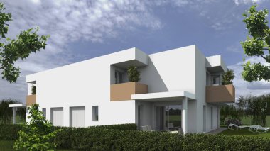 Bir konut binasının 3 boyutlu modellenmesi ve tasarımı