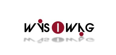 WYSIWYG sözcüğünün rengarenk arkaplanı