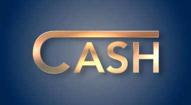 Renkli gradyan arkaplan ile kelime CASH