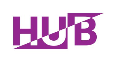 Renkli gradyan arkaplan ile kelime HUB