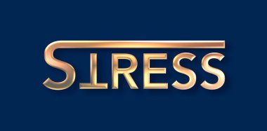 Renkli arkaplanı olan STRESS sözcüğü