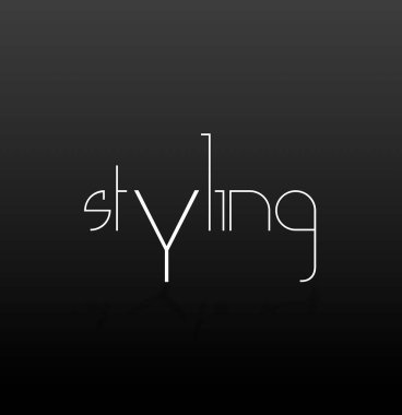 Renkli arkaplan ile kelime STYLING