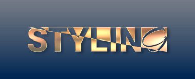 Renkli arkaplan ile kelime STYLING