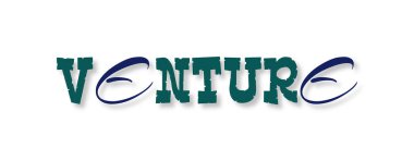 Renkli gradyan arkaplan ile kelime VenTURE