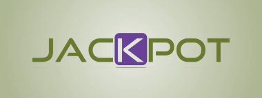 Renkli eğimli JACKPOT sözcüğü