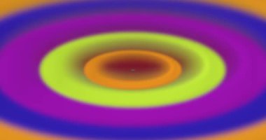 Birçok renk ve spiral hareketle çizgilerin ve dairelerin soyut animasyonu