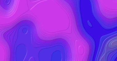 Çok farklı renk ve hareketlere sahip çizgi ve dairelerin soyut animasyonu