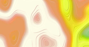 Çok farklı renk ve hareketlere sahip çizgi ve dairelerin soyut animasyonu