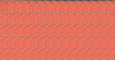 Çok farklı renk ve hareketlere sahip çizgi ve dairelerin soyut animasyonu