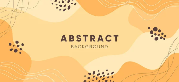 Abstract Minimalist Aesthetic Shapes Background Orange Colors Accent — Stock Vector