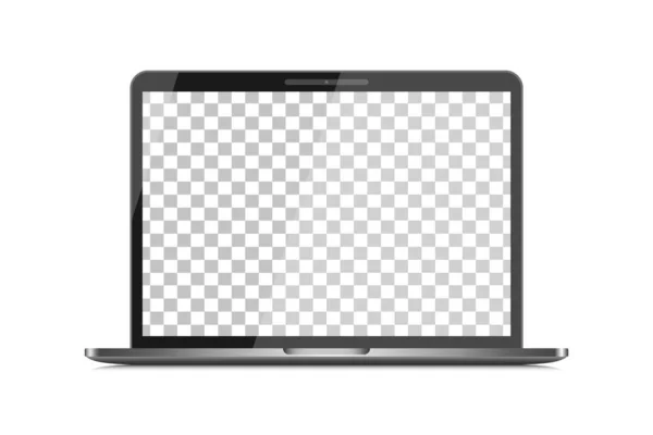 Laptop Attrappe Isoliert Auf Weißem Hintergrund — Stockvektor