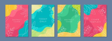 Soyut yaratıcı sanatsal şablonlar seti. Evrensel kapak Tasarımları Yıllık Rapor, Broşürler, El ilanları, Sunumlar, Broşür, Dergi.