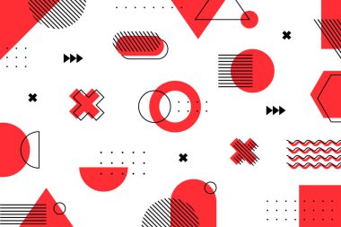 Memphis geometri tarzıyla soyut minimal arkaplan