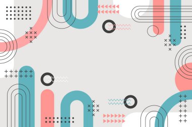 Duvar Kağıdı, Web Sitesi ve Sunum için Soyut Renkli Geometrik Minimalist Arkaplan