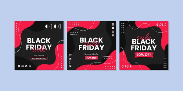 stock vector Black Friday Sale square banner template for social media posts, mobile apps, banners design, web or internet ads. Trendy abstract square template with geometric shape