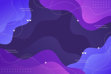 Memphis Geometriği ile Soyut Çizgiler ve Dalgalar Arkaplanı