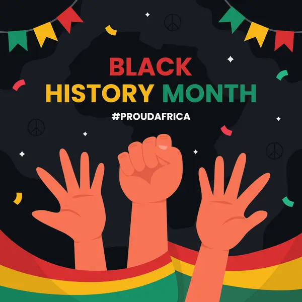 Black History Month Celebration Square Background