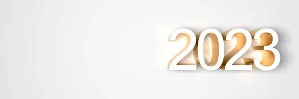 2023 Золоті Жирні Літери Ілюстрація Фону Стокове Фото