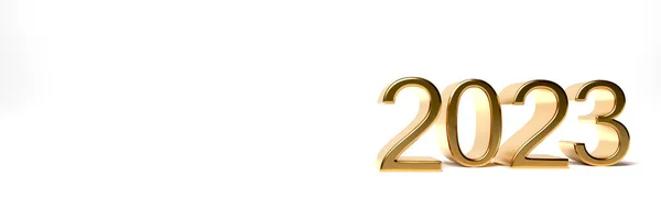 2023 Золоті Жирні Літери Ілюстрація Фону — стокове фото